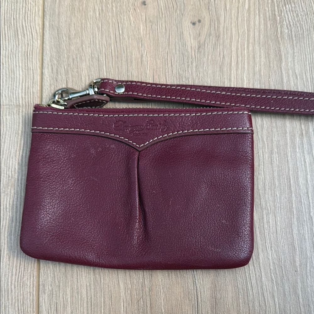 Dooney & Bourke Burgundy Leather Wristlet